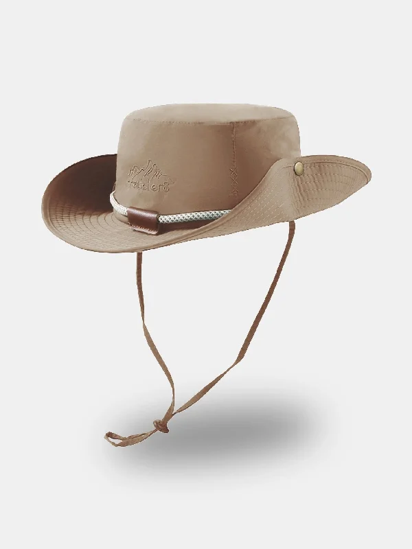 Modern Snapback CapsQuick Dry Bucket Hat With Windproof Rope Outdoor Hiking