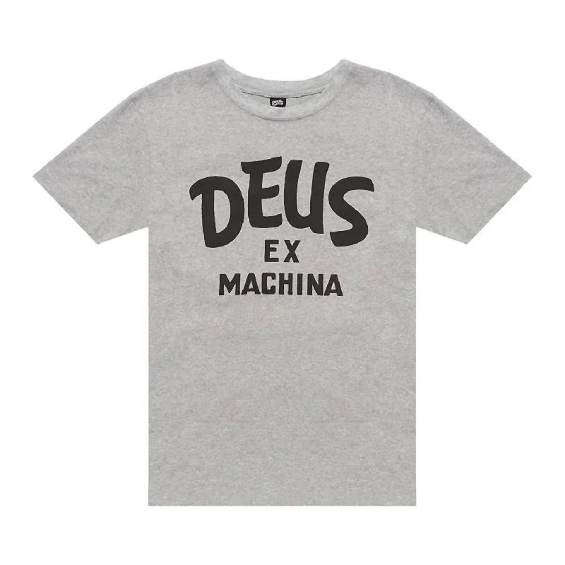Men's Shirts with Cowl NecksMen's Curvy Tee In Grey