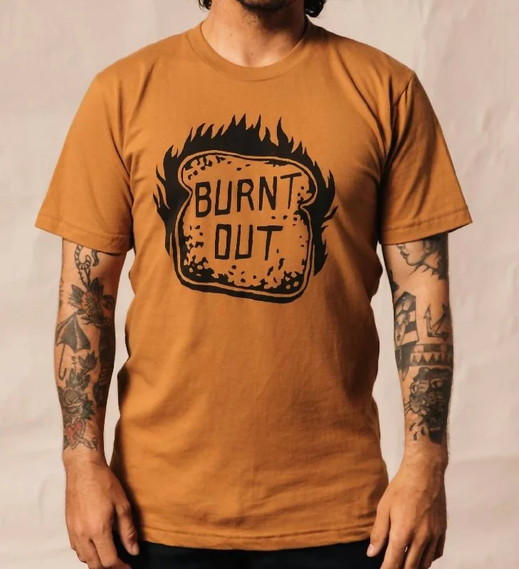 Men's Shirts with Antimicrobial TreatmentMen's Burnt Out Tee In Mustard
