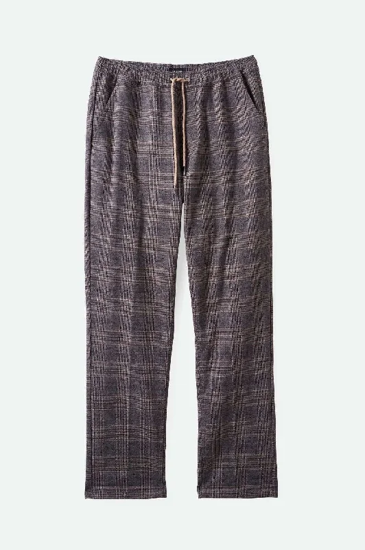 Men's Formal Trousers for BusinessBroadway Houndstooth E-waist Relaxed Pant - Brown/Cream Houndstooth