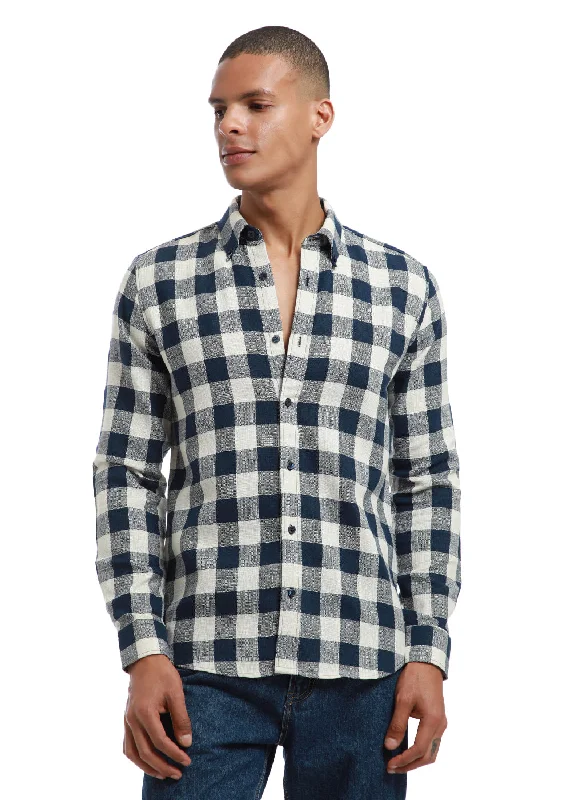 Men's Essential Dress Shirts for Everyday WearChess Square Blue Check shirt