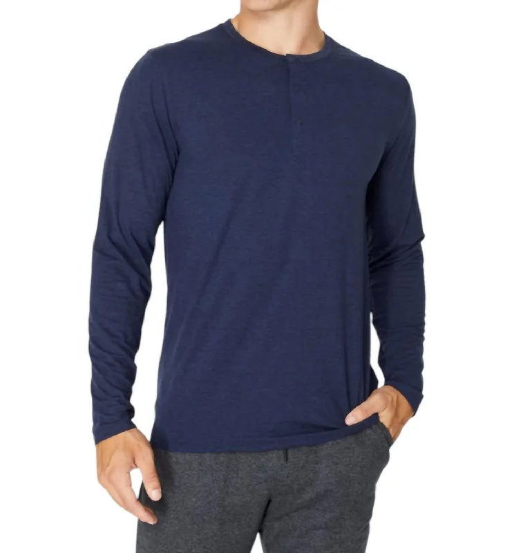 Men's Shirts with Tab CollarsCore Henley Tee In Navy