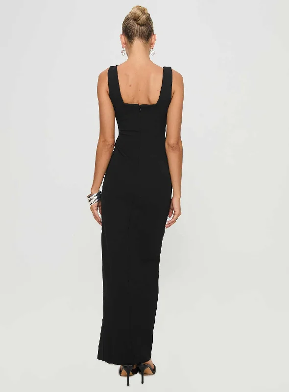 Bombshell Maxi Dress Black Petite