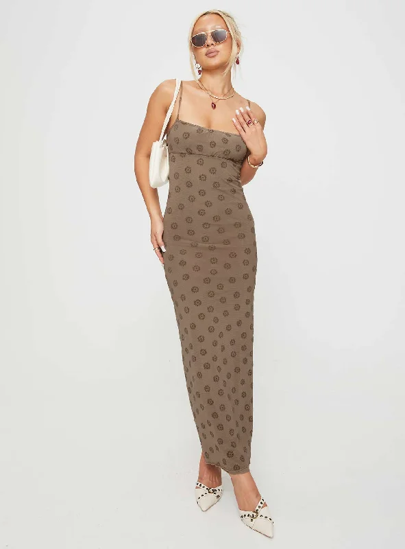 Darsih Maxi Dress Light Brown