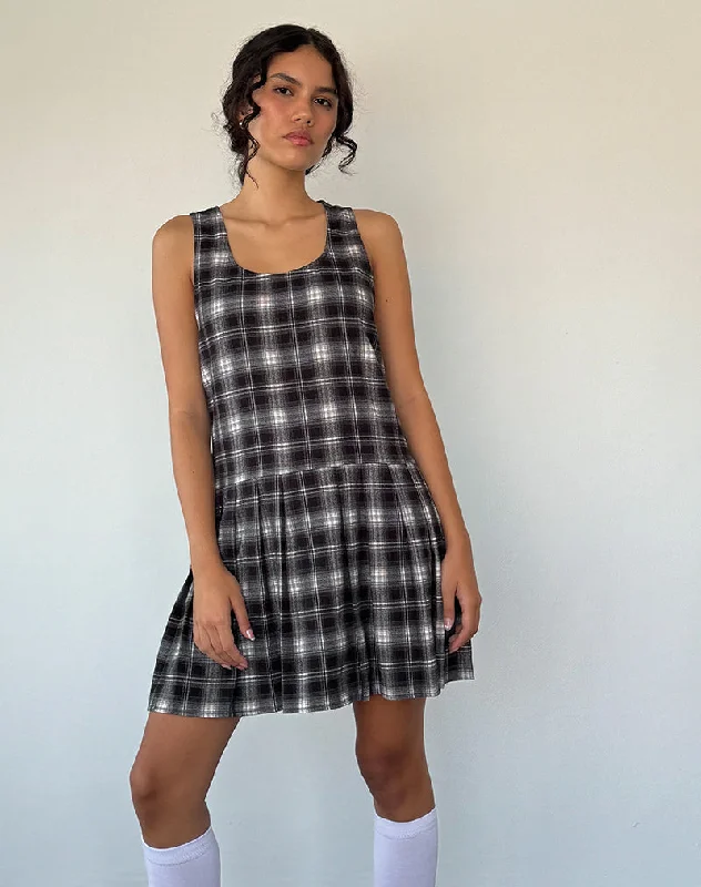 Namaya Mini Dress in Black White Check