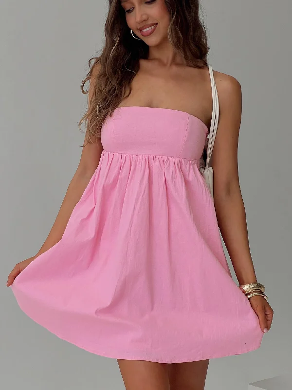 Osment Strapless Mini Dress Pink