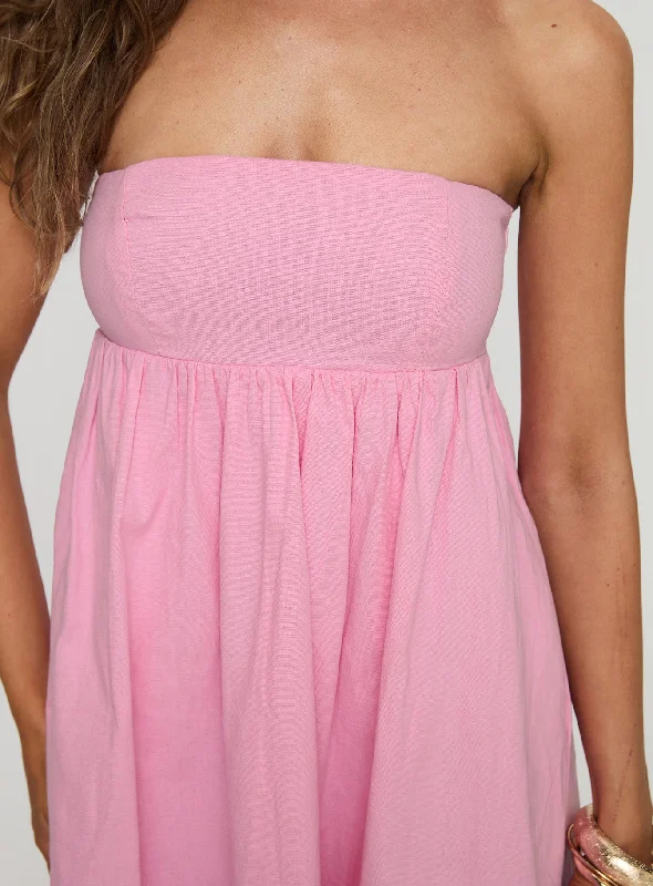 Osment Strapless Mini Dress Pink