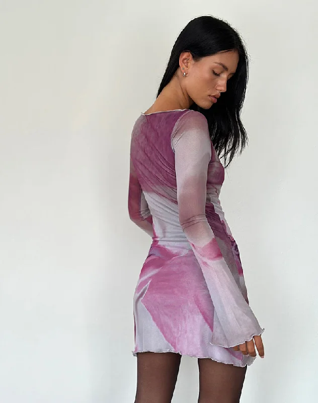 Sevila Mini Dress in Anatomy of Nature Pink