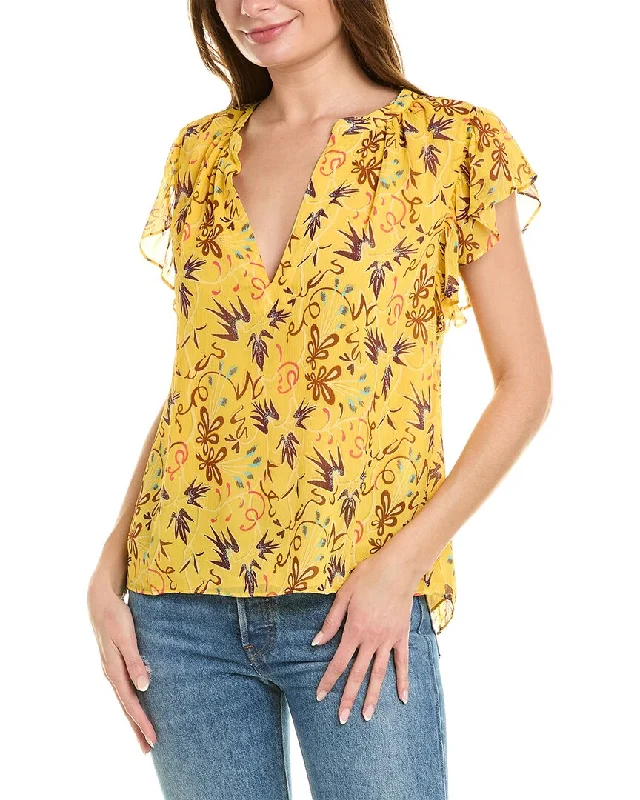 A.L.C. Birds of Paradise Silk Top