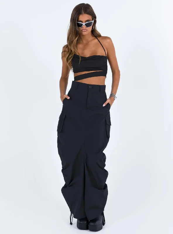 Baird Cargo Maxi Skirt Black