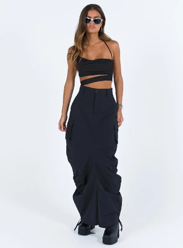 Baird Cargo Maxi Skirt Black