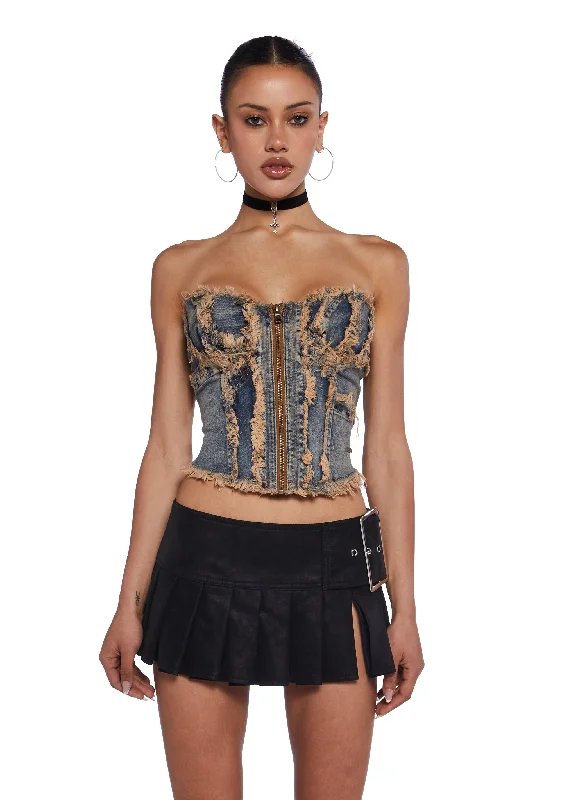 Courtney Denim Corset Top