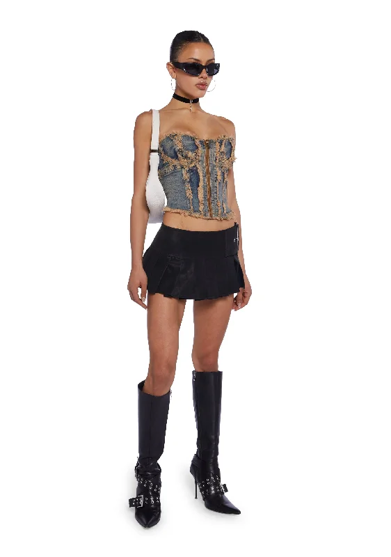 Courtney Denim Corset Top