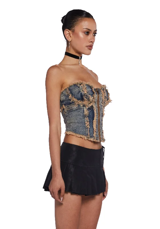 Courtney Denim Corset Top