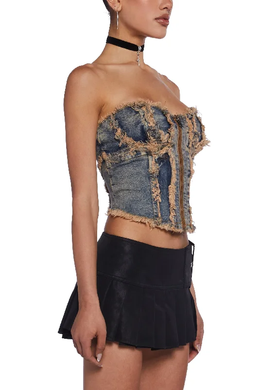 Courtney Denim Corset Top