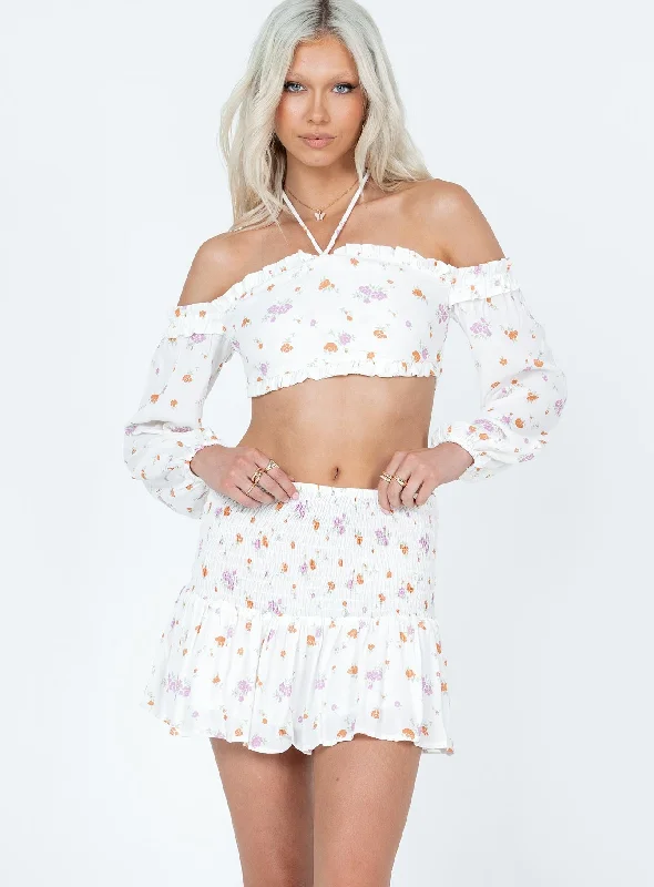 Reese Set White Floral