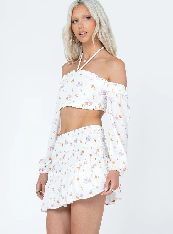 Reese Set White Floral