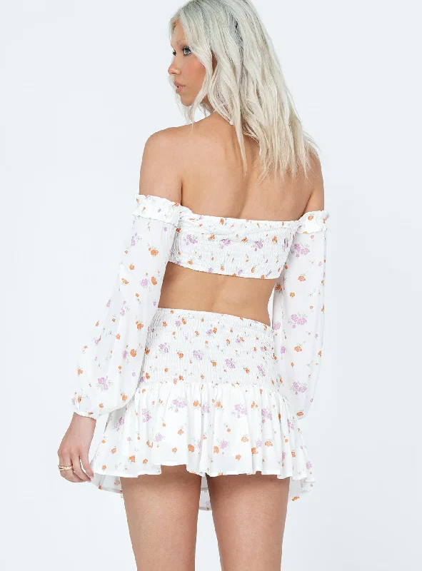 Reese Set White Floral