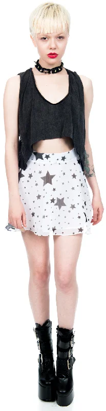 Hendrix Star Print Circle Mini Skirt