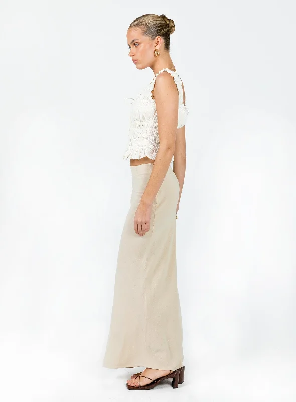 Jodie Maxi Skirt Oatmeal