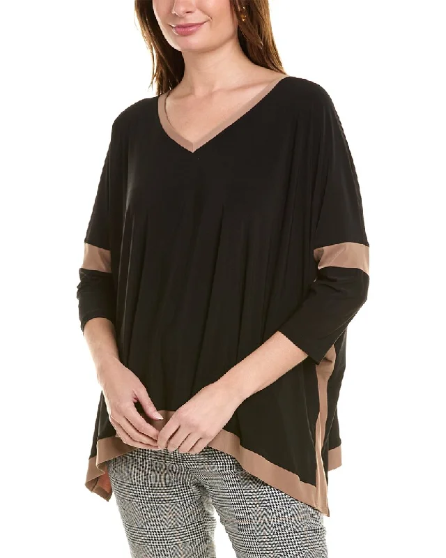 Joseph Ribkoff Contrast V-Neck Top