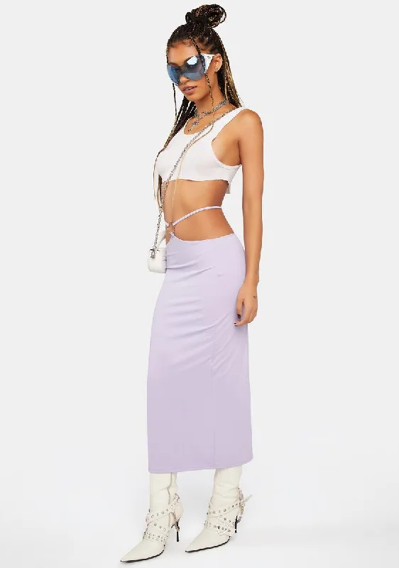 Lavender O-Ring Maxi Skirt