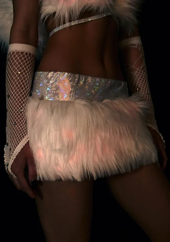 Orange Hype Hologram Light-Up Skirt