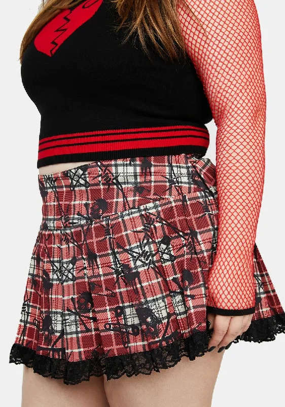 Plus Lust Or Envy Plaid Skirt