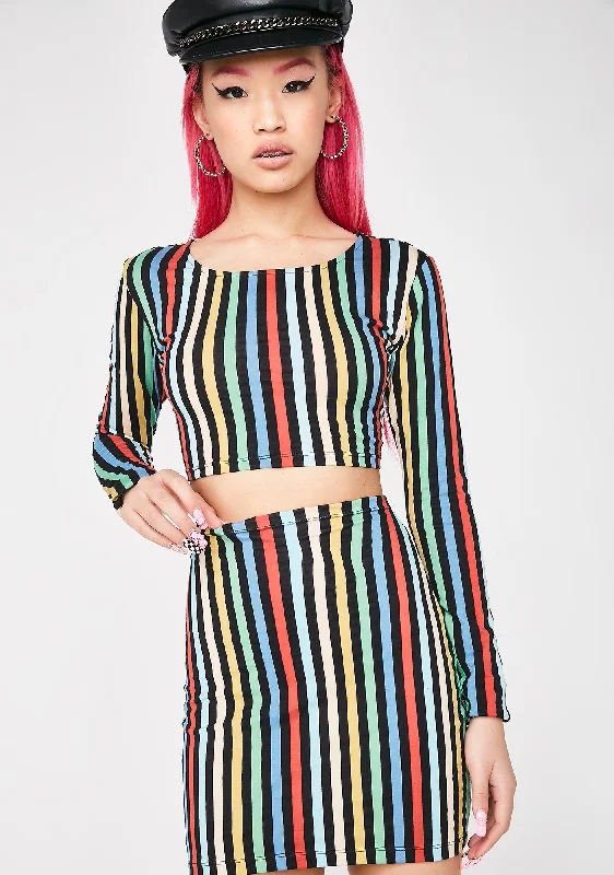 Rainbow Stripe Kimmy Skirt