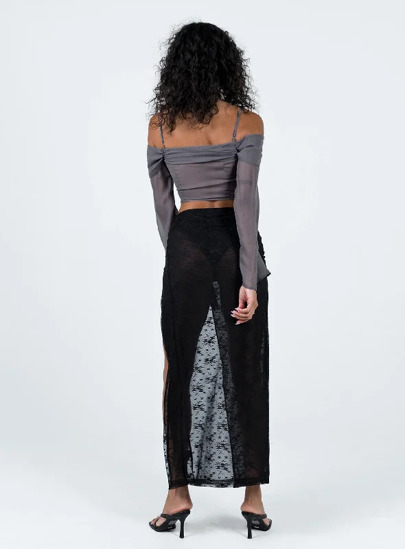 Uno Maxi Skirt Licorice