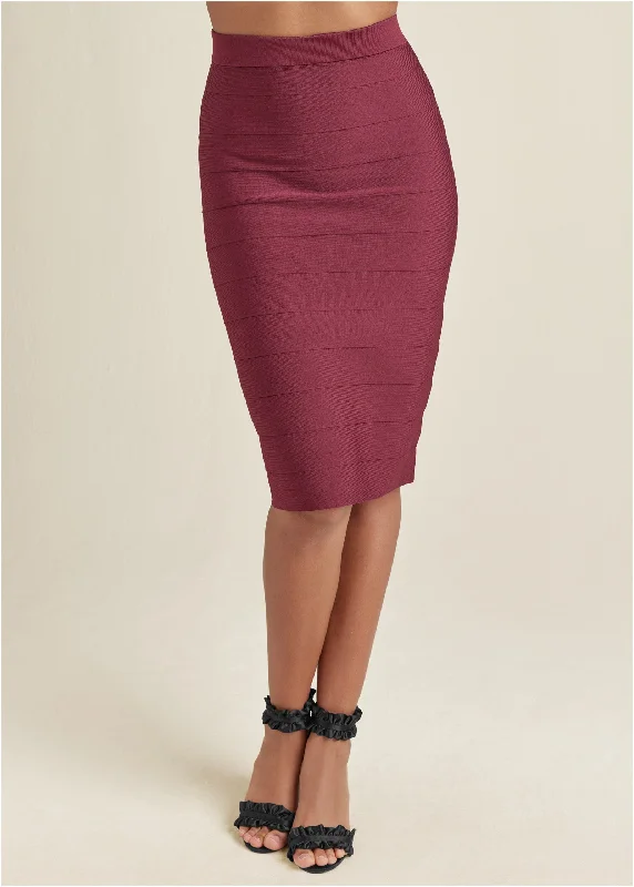 Midi bandage skirt - Wine