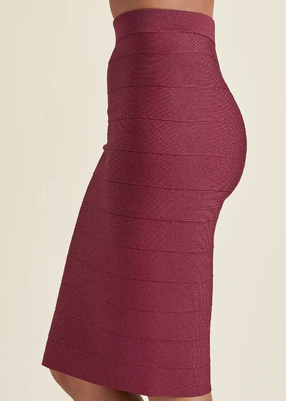 Midi bandage skirt - Wine