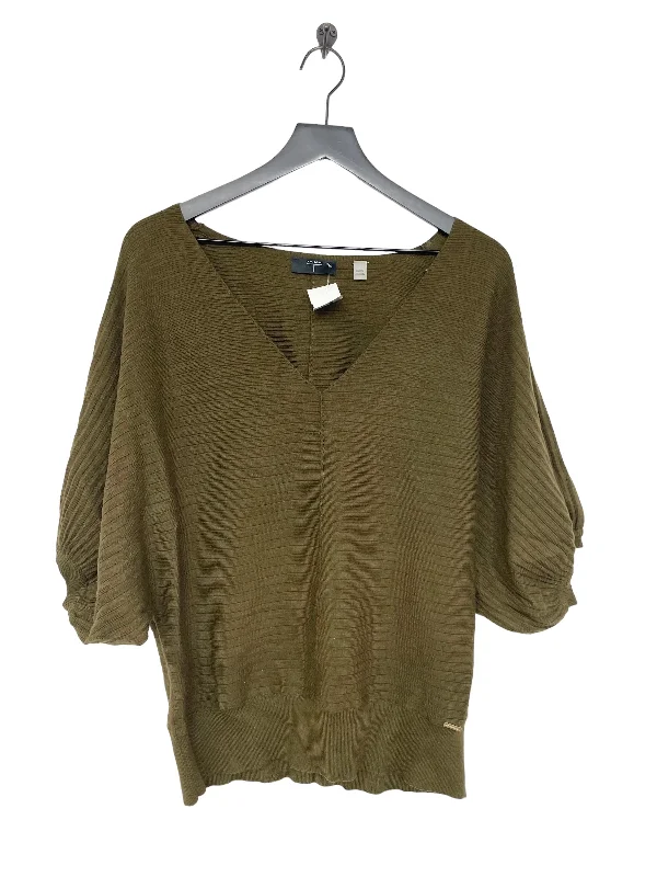 Hunter Green Sweater Short Sleeve T Tahari, Size Xl