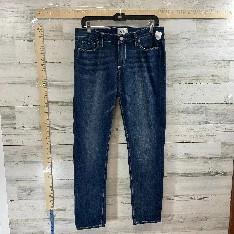 Jeans Boot Cut By Paige In Blue Denim, Size: 10