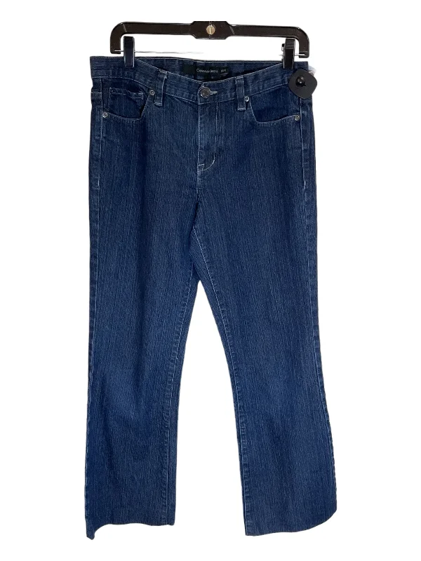 Jeans Flared By Calvin Klein In Blue Denim, Size: 8