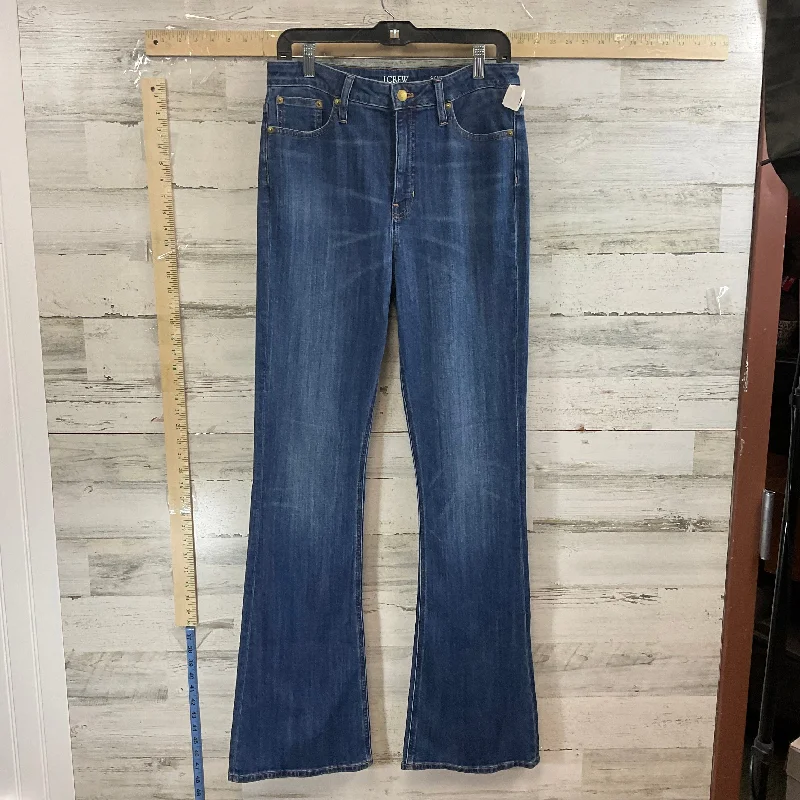 Jeans Flared By J. Crew In Blue Denim, Size: 8tall