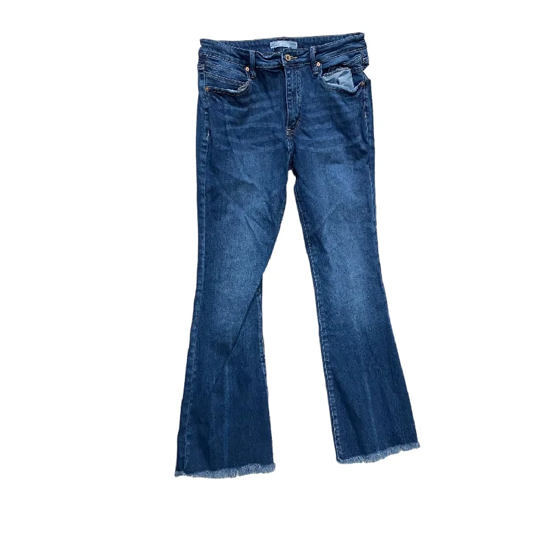 Jeans Flared By Kancan In Blue Denim, Size: 10