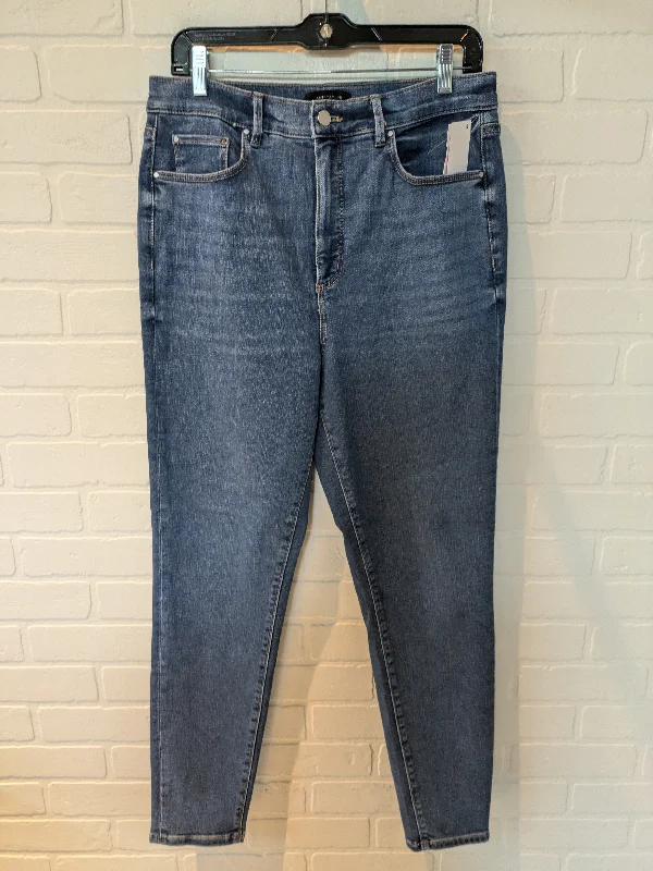 Jeans Skinny By Ann Taylor In Blue Denim, Size: 12