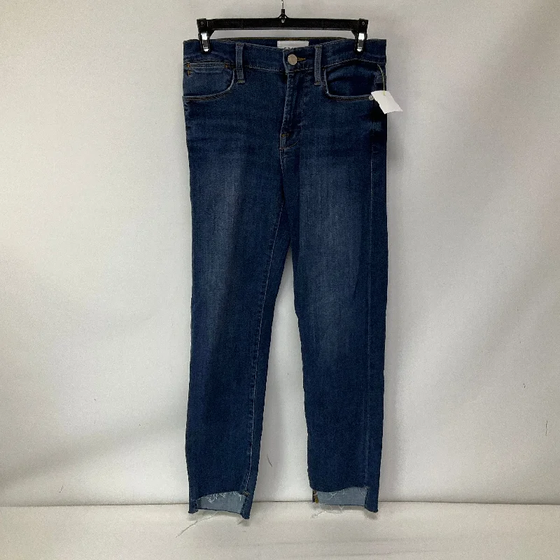 Jeans Skinny By Frame In Blue Denim, Size: 0