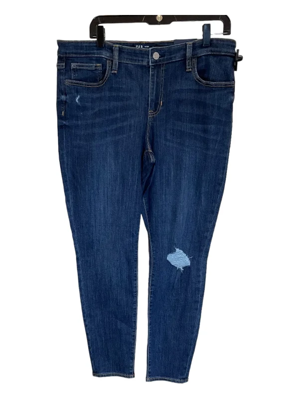 Jeans Skinny By Gap In Blue Denim, Size: 14