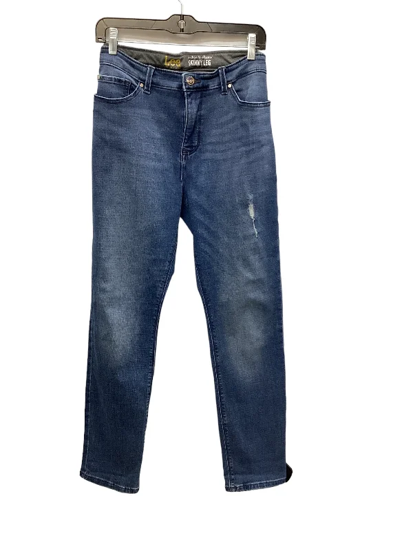 Jeans Skinny By Lee In Blue Denim, Size: 14