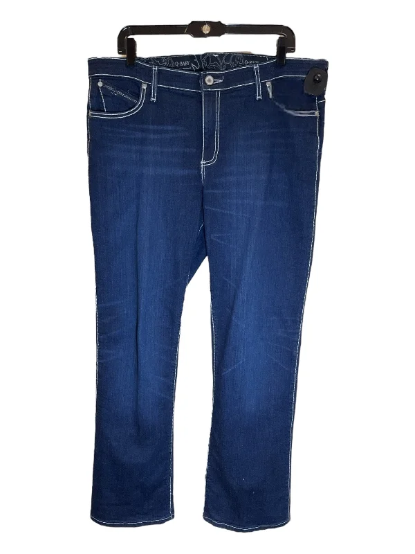 Jeans Straight By Gap In Blue Denim, Size: 16