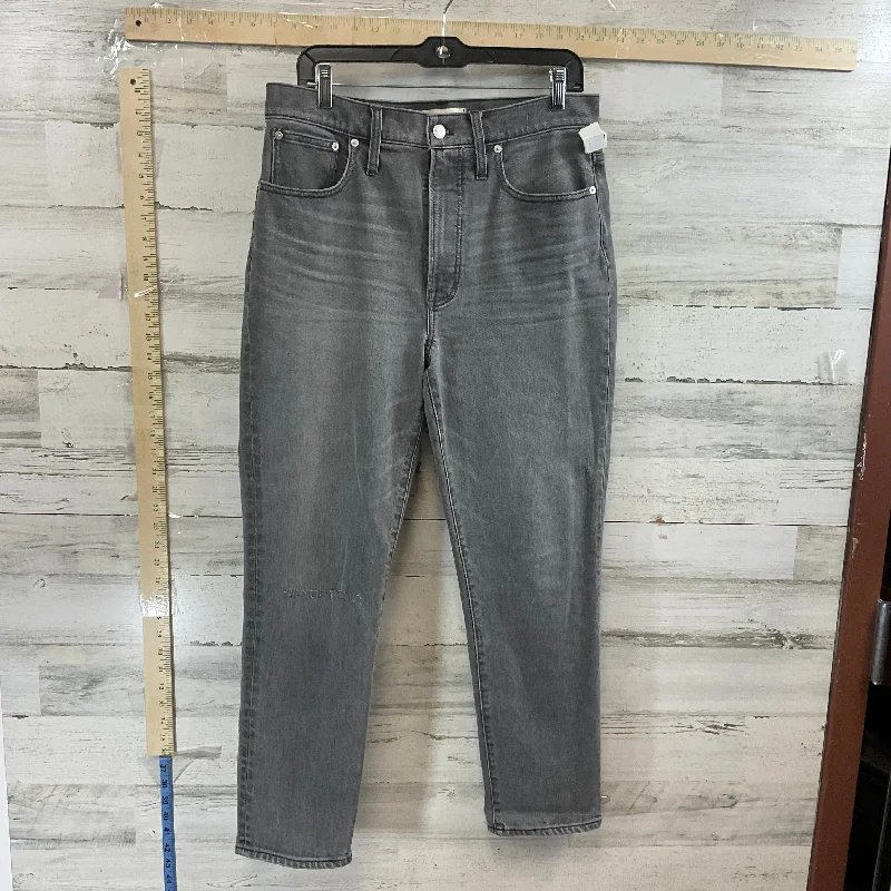 Jeans Straight By Madewell In Grey Denim, Size: 10