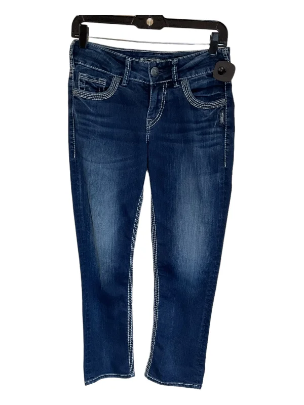 Jeans Straight By Silver In Blue Denim, Size: 4