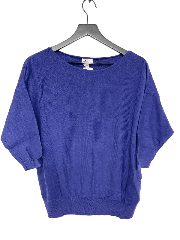 Purple Sweater Short Sleeve Chicos O, Size S