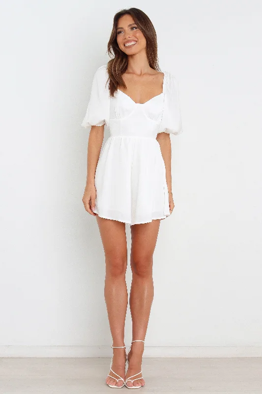 Billie Romper - White