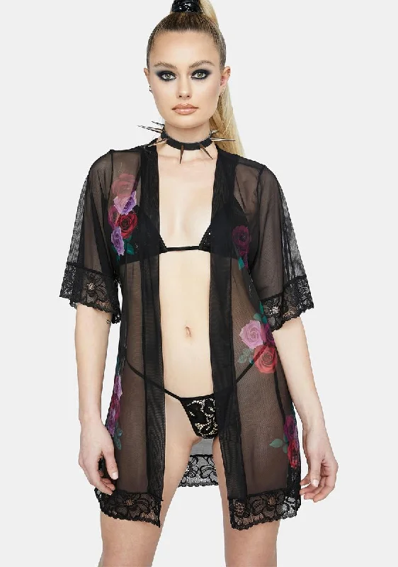 Blooming Love Floral Robe & Thong