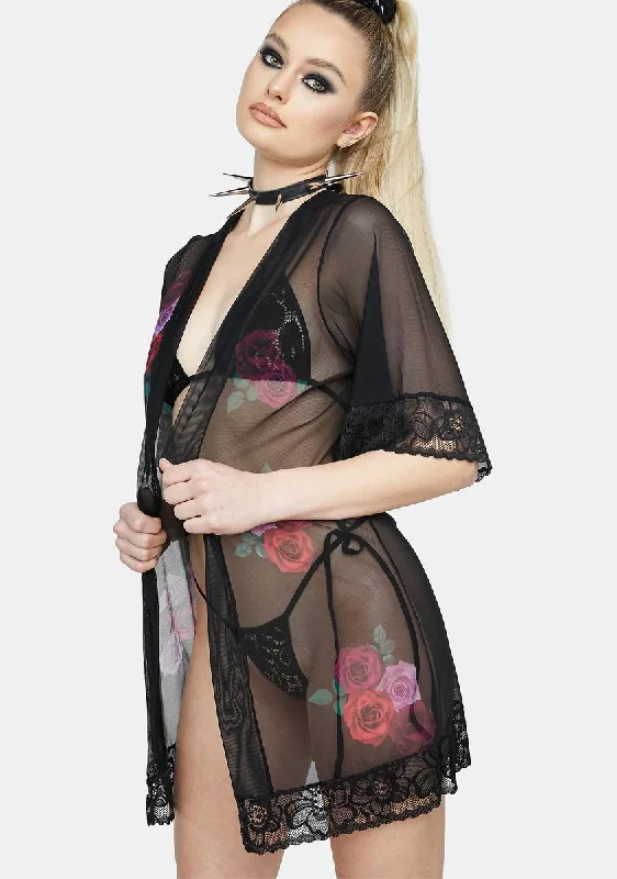 Blooming Love Floral Robe & Thong