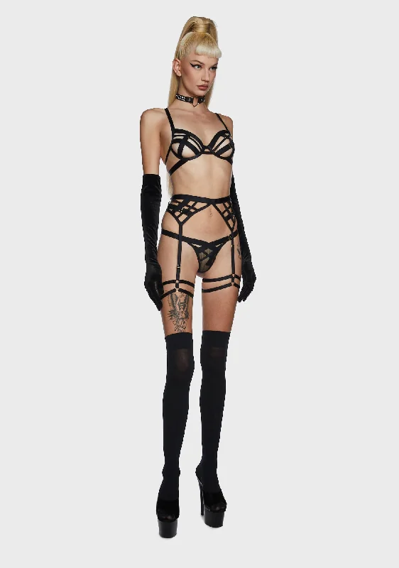 Chantal Open Elastic Suspender With Leg Harness