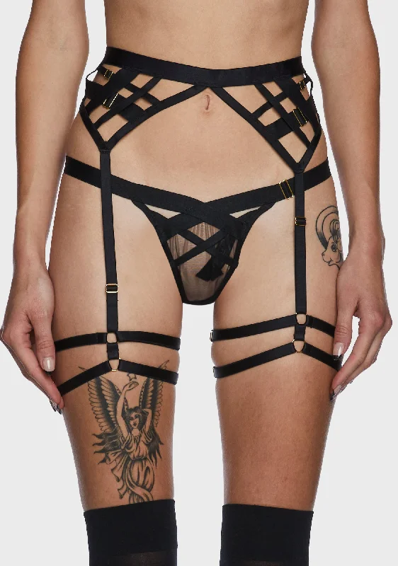 Chantal Open Elastic Suspender With Leg Harness